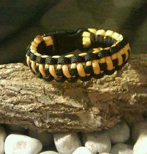   Survival Bracelet Yellow and Black With Thin Line Live Strong Cobra