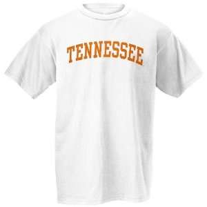  Tennessee Volunteers White Arch Logo T shirt Sports 