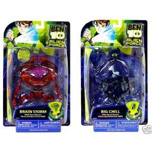    New Ben 10 Alien force DNA CHILL AND BRAINSTORM Toys & Games