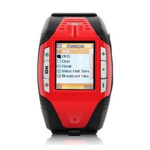   band Bluetooth Watch Cell Phone   Red (Mp3 Mp4 Player): Cell Phones