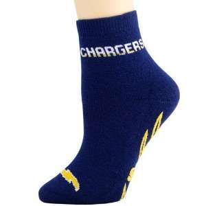  San Diego Chargers Ladies Navy Blue Slipper Socks: Sports 