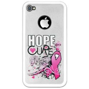   Clear Case White Cancer Hope for a Cure   Pink Ribbon: Everything Else