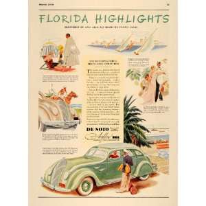  1936 Ad De Soto Airflow Miami Floyd Davis Sailing Dance 