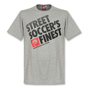  Monta Street Soccers Finest Tee   Grey: Sports & Outdoors