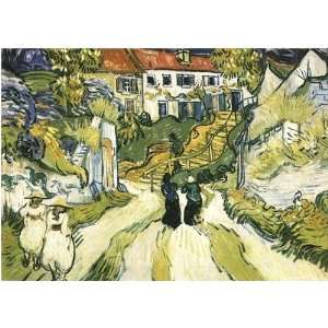  Village Street and Steps in Auvers with Figures Toys 