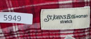 St Johns Bay sz 18W 18 Womens Red Plaid Skort Skirt NO61  