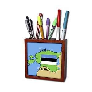 : 777images Flags and Maps   The map and flag of Estonia with Estonia 