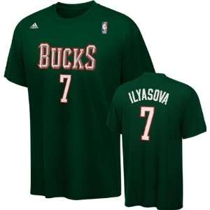   Green Name and Number Milwaukee Bucks T Shirt