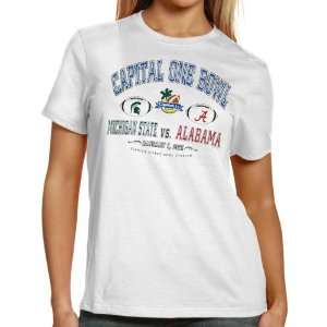   Ladies White 2011 Capital One Bowl Dueling T shirt: Sports & Outdoors