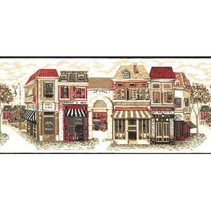  Storefronts Wallpaper Border: Home Improvement