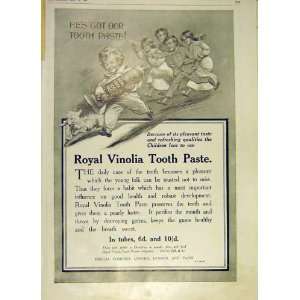 Vinolia Tooth Paste Children Cartoon Sketch Print 1915:  