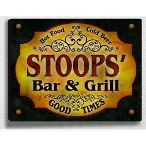  Stoopss Bar & Grill 14 x 11 Collectible Stretched 