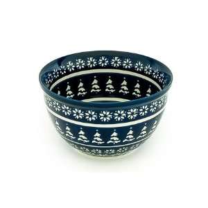    Polish Pottery Winter Nights Small Mixing Bowl: Kitchen & Dining