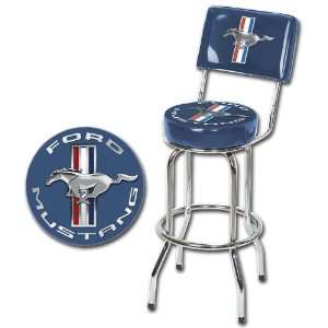 Ford Mustang Swivel Bar Stool with Backrest:  Sports 