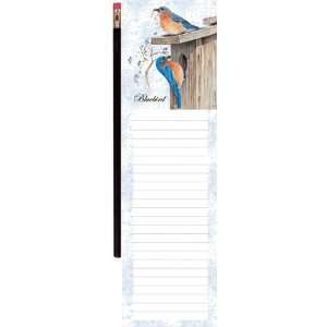   Wellspring Pencil Pad, Toile Birds Bluebird (17995): Office Products