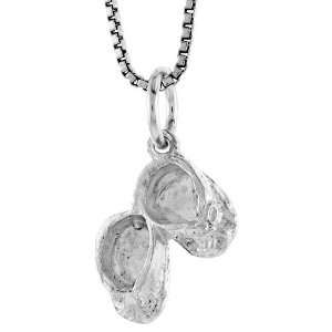   : Sterling Silver 9/16 in. (15mm) Tall Baby Booties Pendant: Jewelry