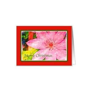  Merry Christmas Clematis Greeting Card Card: Health 