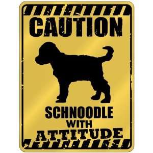   Caution : Schnoodle With Attitude  Parking Sign Dog: Home & Kitchen