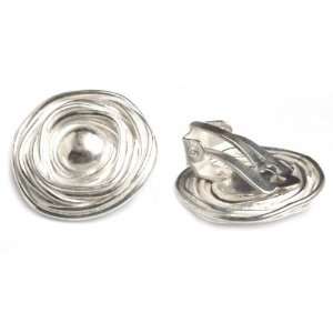  Sterling silver button earrings, Argent Rosebud Jewelry