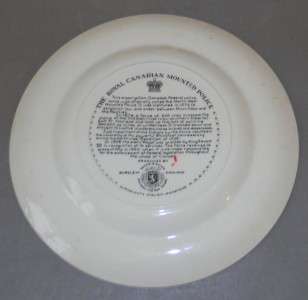   & SONS COLLECTORS PLATE   ROYAL CANADIAN MOUNTED POLICE 1# 9  