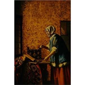  Woman Weighing Gold by Pieter de Hooch, 17 x 20 Fine Art 