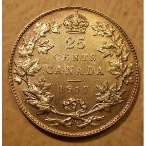    Very Good/Fine 1917 Canadian SILVER Quarter 
