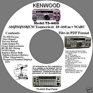 Kenwood TS 440S AM/FM/CW/SSB Transceiver Information CD  