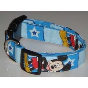  Blue Stars Disney Mickey Mouse Stand Up Dog Collar Large 1 