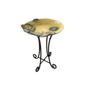  Forever Gifts Ceramic Bird Bath With Stand (S080002): Home 