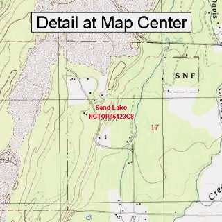 USGS Topographic Quadrangle Map   Sand Lake, Oregon (Folded/Waterproof 
