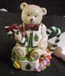 Spode Christmas Tree Teddy Bear Tea Pot MIB  