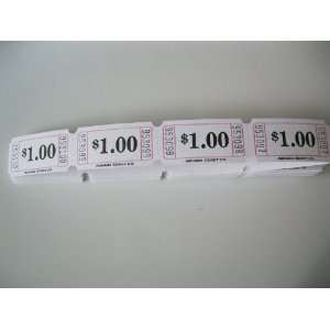    500 White $1 Consecutively Numbered Raffle Tickets 