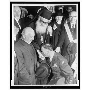   James Van Fleet,Archbishop Michael,Spyros Skouras,1953