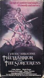 VHS  WARRIOR AND THE SORCERESSDAVID CARRADINE  