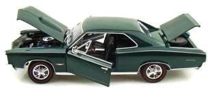 WELLY 19856 DARK GREEN 118 1966 PONTIAC GTO DIECAST MODEL CAR  