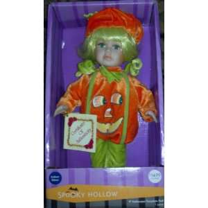  Spooky Hollow Pumpkin Girl Porcelain Halloween Doll: Home 