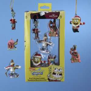  Pack of 6 Miniature Spongebob Christmas Ornaments