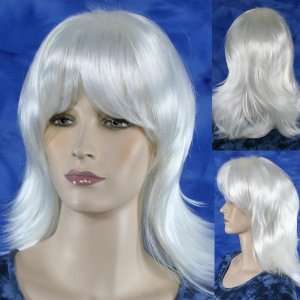  Medium Straight Pale Blonde Wig