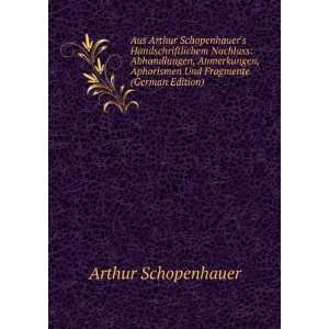   Aphorismen Und Fragmente (German Edition) Arthur Schopenhauer Books