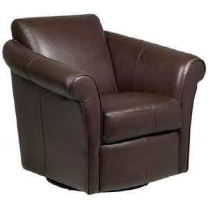  Roan Full Leather Swivel Club Chair