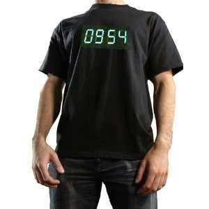   Up Clock T Shirt features a working digital clock
