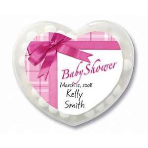 Wedding Favors Pink Gift Wrap Baby Shower Design Personalized Heart 