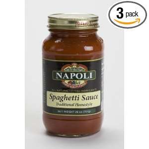 Napoli Spaghetti Sauce 26oz (Pack of 3) Grocery & Gourmet Food