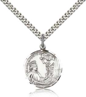 Sterling Silver St. Cecilia Medal Saint Protector Patro  