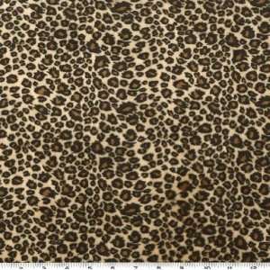  60 Wide Minky Cuddle Mini Cheetah Brown/Tan Fabric By 