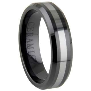 ring with tungsten carbide inlay product code cer 93 face width 6 5mm 