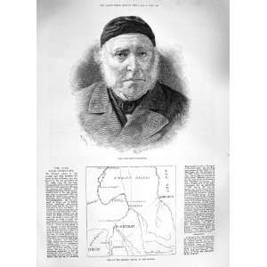   1883 PORTRAIT LORD OVERSTONE MAP CENTRAL REGION SOUDAN