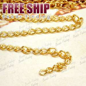   diy Curb Chain Iron Gold Unfinished wholesale cheaper CH0112 6  