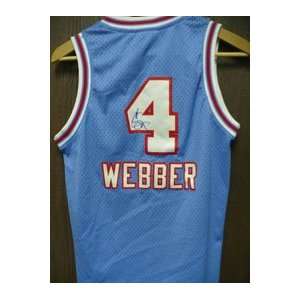 Signed Webber, Chris (Sacramento Kings) 1985 86 Authentic Jersey size 