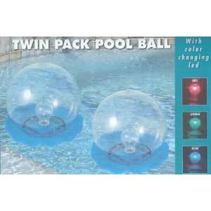  Solar Twin Pack Pool Ball with Color Changing Led Patio 